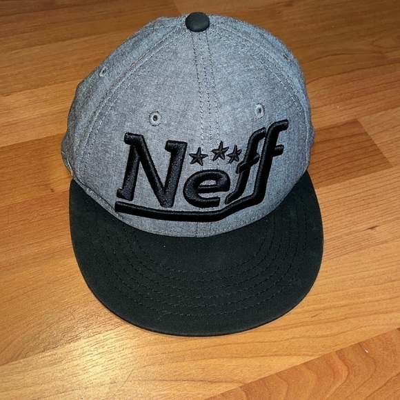 Neff men’s black and gray snap back cap one size fits most - Picture 2 of 7